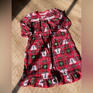 Disney Minnie Mouse Red and Green Plaid Nightgown
